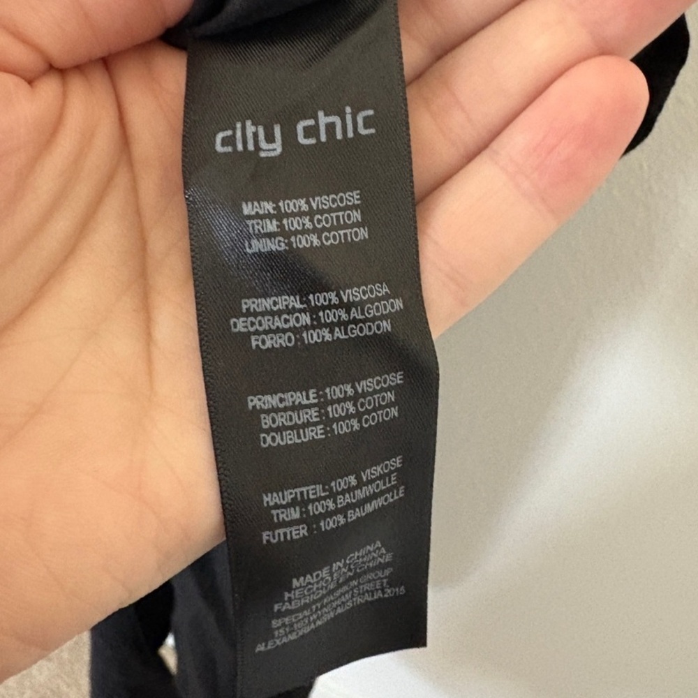 NWT City Chic Maxi Crochet Detail Black Tie Waist Dress Boho Style Bohemian - Picture 8 of 8
